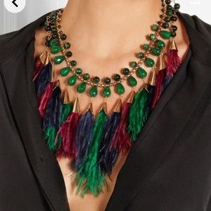 Rosantica Milano Faggio gold-tone, quartz and feather necklace Women’s (Ostrich)